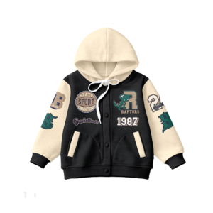 Jacket Varsity Hoodie Anak Varsity Hoodie Basketball Raptors Usia 1-6 Tahun