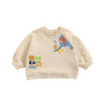 Sweater Anak Crewneck Oversize Anak Model Korean Raglan Bear With Elephant Usia 1-6thn